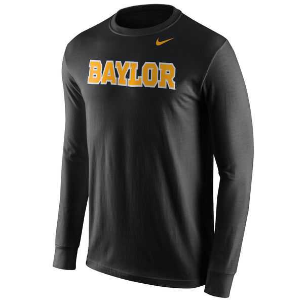Baylor Bears Nike Wordmark Long Sleeve WEM T-Shirt - Black -,We sell and wholesale Baylor Bears Nike Wordmark Long Sleeve WEM T-Shirt - Black - on line form chian!